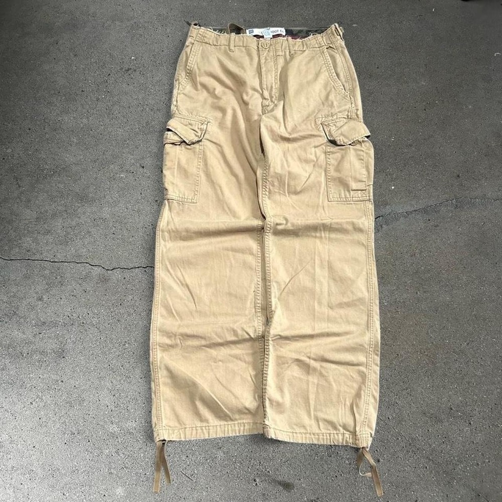 Vintage men's GAP brown baggy "boot fit" utility cargo pants Size 33x34